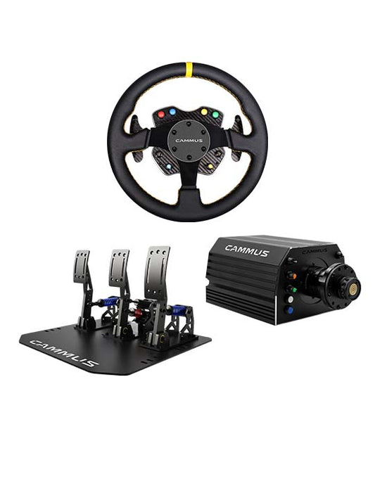 CAMMUS DDWB 15NM and LC100 Pedals and GT1 Steering Wheel Bundle