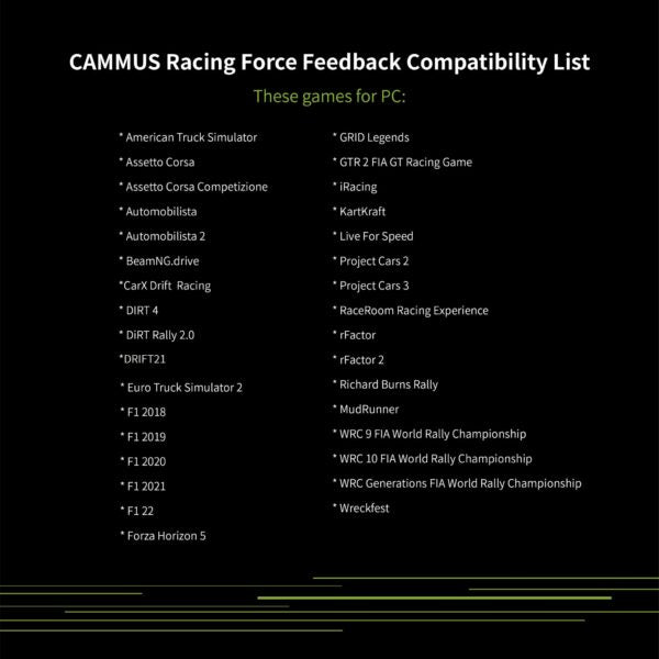 CAMMUS DDWB 15NM and LC100 Pedals and GT1 Steering Wheel Bundle